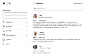 a screenshot of a page of a cell phone website at 5 bedrooms, sleeps up to 16, secure parking space & comfort in Skegby