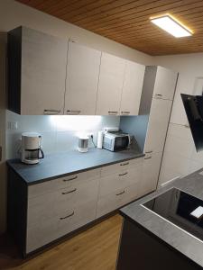 Køkken eller tekøkken på Ferienhaus im Feriendorf Reichenbach B17