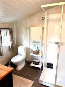 Koupelna v ubytování Koselig familiehytte med peis og utsikt nær skiløyper og turterreng