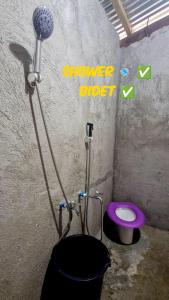 a bathroom with a purple toilet and a shower bidet at J Travel Trail Homestay in Hubangon, Camiguin in Camiguin +20 photos
