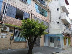 a tree is in front of a building at Hospedaria San Remo Belém in Belém