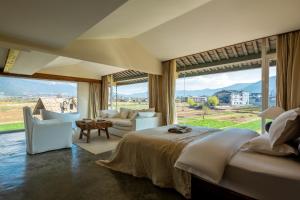 Χώρος καθιστικού στο Lijiang Tennessee Farmhouse hotel
