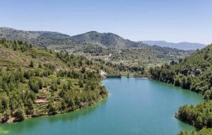 an aerial view of a river in a valley at Awesome Home In Alcora With Heated Swimming Pool in San Juan de Moró +17 photos