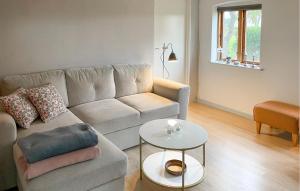 a living room with a couch and a table at 3 Bedroom Gorgeous Home In Søby Ærø in Soby Mark