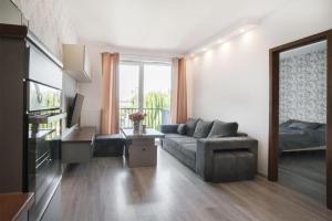 a living room with a couch and a table at Good Time Apartments Kościelna 17 19 in Poznań