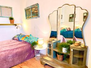 Ένα ή περισσότερα κρεβάτια σε δωμάτιο στο Muzeum design flats át downtown