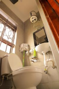 a bathroom with a toilet and a sink at Luxury Gem in Nsambya 1km from American Embassy in Kampala