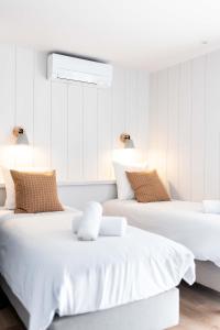 Postel nebo postele na pokoji v ubytování Salines