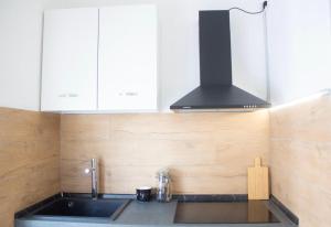 una cucina con lavello e fornello forno superiore di AriaHome a Milano