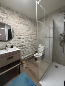 Koupelna v ubytování Gite de scène