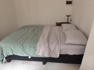 a bed with two pillows on it in a room at Libertador 6 MVD in Montevideo +11 photos