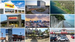 Una serie de fotografías de diferentes ciudades y edificios. en Stunning-Luxury-Cozy Private Suite In Ajax, en Ajax