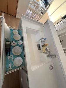 Kuchyň nebo kuchyňský kout v ubytování Kuzakura + 23 fotografií