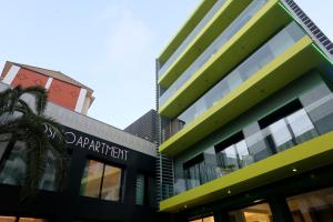 Das Gebäude in dem sich das Aparthotel befindet
