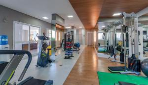 Γυμναστήριο ή/και όργανα γυμναστικής στο Incrível apto com infra de Clube no 4 Distrito!