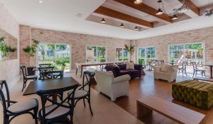 Χώρος καθιστικού στο Incrível apto com infra de Clube no 4 Distrito!