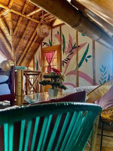 Posezení v ubytování Cabaña Tacuara