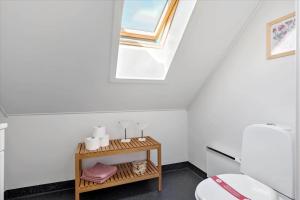 a bathroom with a toilet and a window at FY201-Brenderup-Fyn-Strandgardsvej-223 in Bro +24 photos