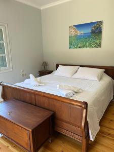 Ένα ή περισσότερα κρεβάτια σε δωμάτιο στο Villa To Petrino