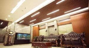 a living room with a couch and a tv at GreenTree Inn Xi'an Yanta District Dayanta Furongyuan Hotel in Xi'an