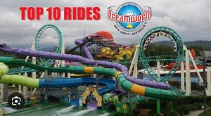 a water slide at a water park with the top rides at Comfortable Home stay in Pimpama