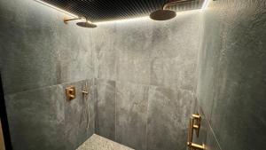 een badkamer met een douchecabine en een douche bij Kelokurki - The Luxury Lodge Where Serenity Meets the Northern Lights in Levi +40 foto's