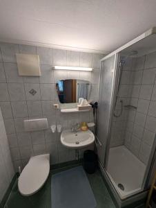 Koupelna v ubytování Lipperhof