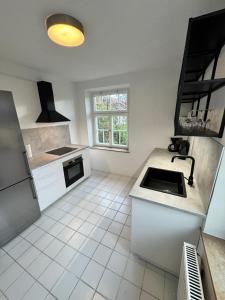 Kuchyň nebo kuchyňský kout v ubytování Bavaria Home Apartments Geisenfeld