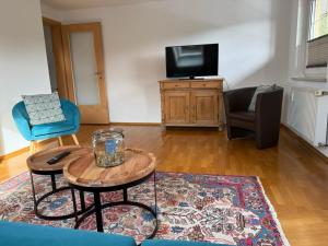 TV a/nebo společenská místnost v ubytování Am Stadtpark + 17 fotografií