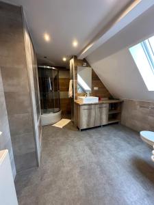 Koupelna v ubytování Apartament Familijny