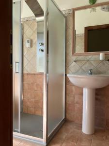 Koupelna v ubytování Agriturismo Furfullanu