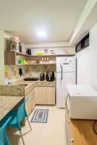 Køkken eller tekøkken på Tabatinga Flat - Pé na Areia! Beira Mar!