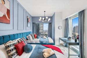 Χώρος καθιστικού στο Luxury Gate Tower Residence +36 φωτογραφίες