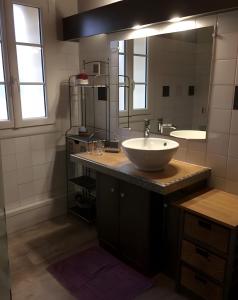 Koupelna v ubytování Gite Le Ry De Pouzioux