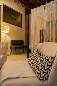 Postel nebo postele na pokoji v ubytování Antica Residenza del Corso Viterbo appartamento Vittorio Emanuele - centro storico