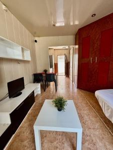 a living room with a couch and a table at AlquilerSalou Loft B in Salou