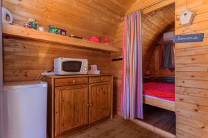 Kuchyň nebo kuchyňský kout v ubytování Pink Pod