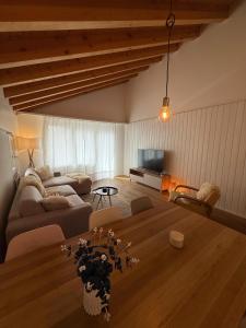 TV a/nebo společenská místnost v ubytování Mountain Glow Apartment