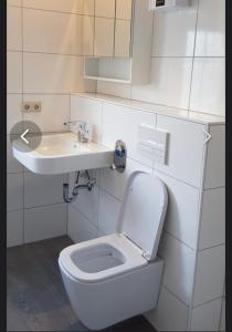 Koupelna v ubytování Weierbacher Panorama