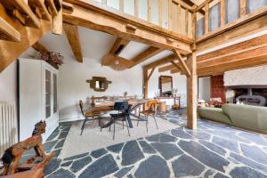 Posezení v ubytování Chaumiere bretonne avec jardin - Golfe du Morbihan