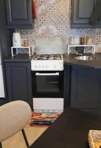 Kuchyň nebo kuchyňský kout v ubytování Gra accommodations athy