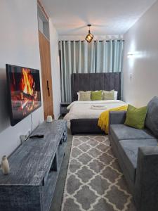 TV a/nebo společenská místnost v ubytování The Nest cozy stays