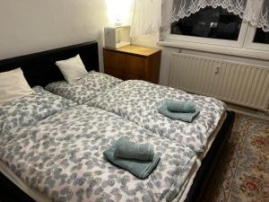 Ένα ή περισσότερα κρεβάτια σε δωμάτιο στο AJME apartmán