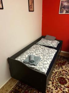 Ένα ή περισσότερα κρεβάτια σε δωμάτιο στο AJME apartmán +13 φωτογραφίες