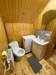 マイコリチンにあるHutsulka Houseの木製バスルーム(トイレ、シンク付) +11枚の写真