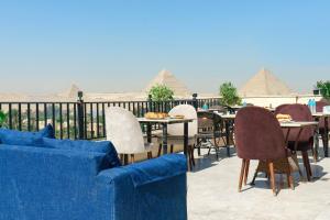 Balkón nebo terasa v ubytování Sand pyramids hotel