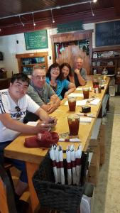 a group of people sitting at a long table at Scholz in Sannerz