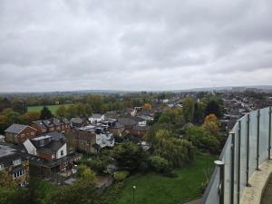 a view of a city with houses and a bridge at Luxury 2-Bed 2-Bath Penthouse with Terrace in Harrow