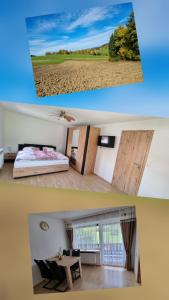 Postel nebo postele na pokoji v ubytování Ferienwohnung Umkreis Sankt Englmar mit vielen Freizeitattraktionen