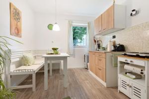 Kuchyň nebo kuchyňský kout v ubytování Lindenhardt